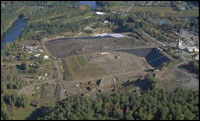 Aerial View of Lined Landfill